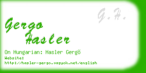gergo hasler business card